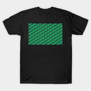 Weird bunny like abstract pattern green T-Shirt